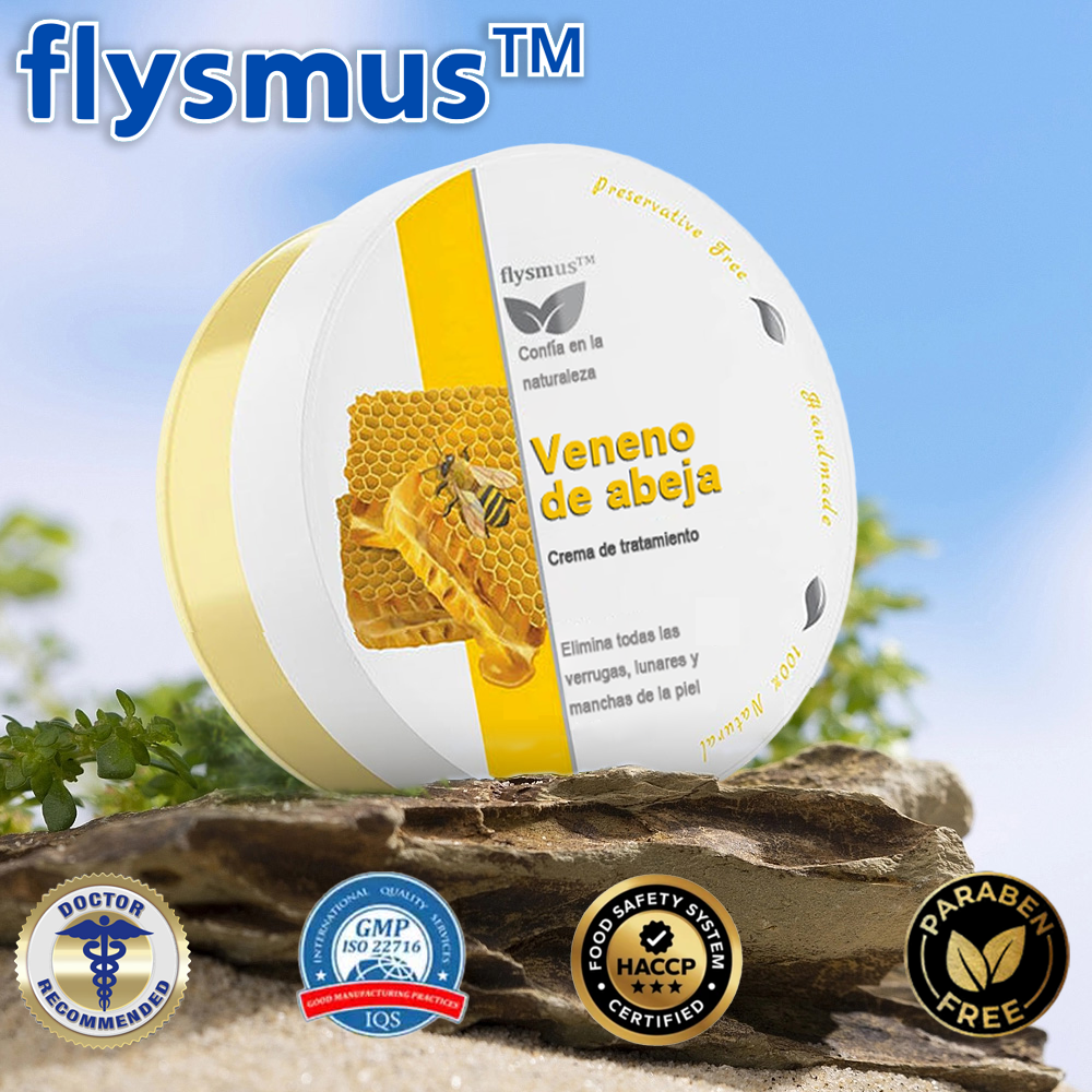 Crema cicatrizante ✅flysmus™ con veneno de abeja🐝: Tratamiento de eczemas, psoriasis, acné, rosácea, infecciones fúngicas y verrugas