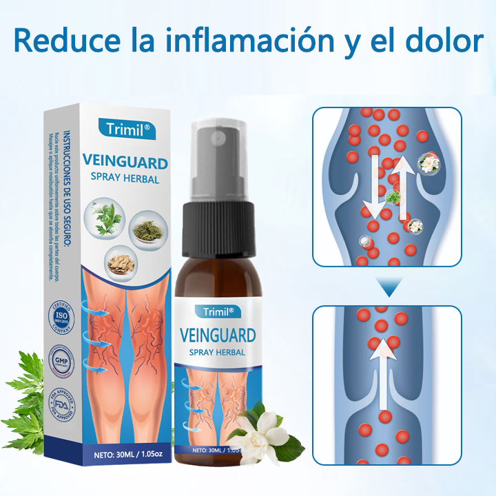 💚 Trimil® VeinGuard spray de hierbas – ✅ ¡Clínicamente probado para reducir las varices en solo 7 días! (avalado por la Agencia Europea de Medicamentos – EMA)🌿