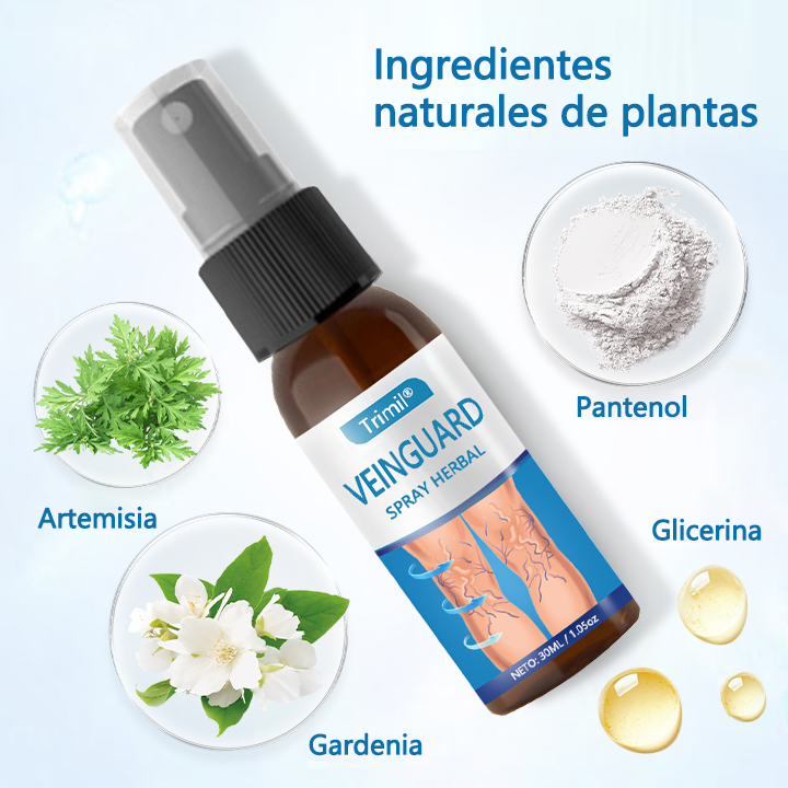 💚 Trimil® VeinGuard spray de hierbas – ✅ ¡Clínicamente probado para reducir las varices en solo 7 días! (avalado por la Agencia Europea de Medicamentos – EMA)🌿