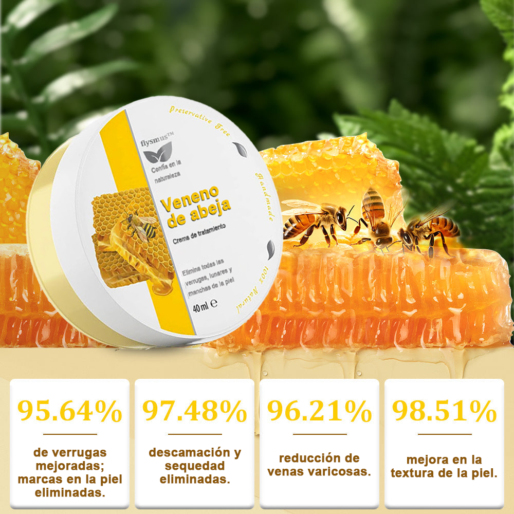 Crema cicatrizante ✅flysmus™ con veneno de abeja🐝: Tratamiento de eczemas, psoriasis, acné, rosácea, infecciones fúngicas y verrugas