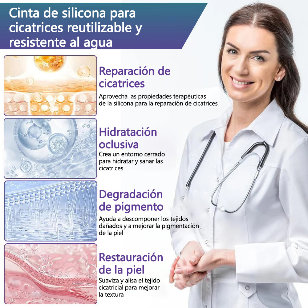 🏷️ Tienda Oficial: Flysmus® ReGen Cinta de Microneedles con Ácido Hialurónico Nano-Heal 💝 Tratamiento de cicatrices nuevas y antiguas, reducción de cicatrices quirúrgicas, estrías, queloides, acné, quemaduras, verrugas, dermatomas y venas varicosas 🌼