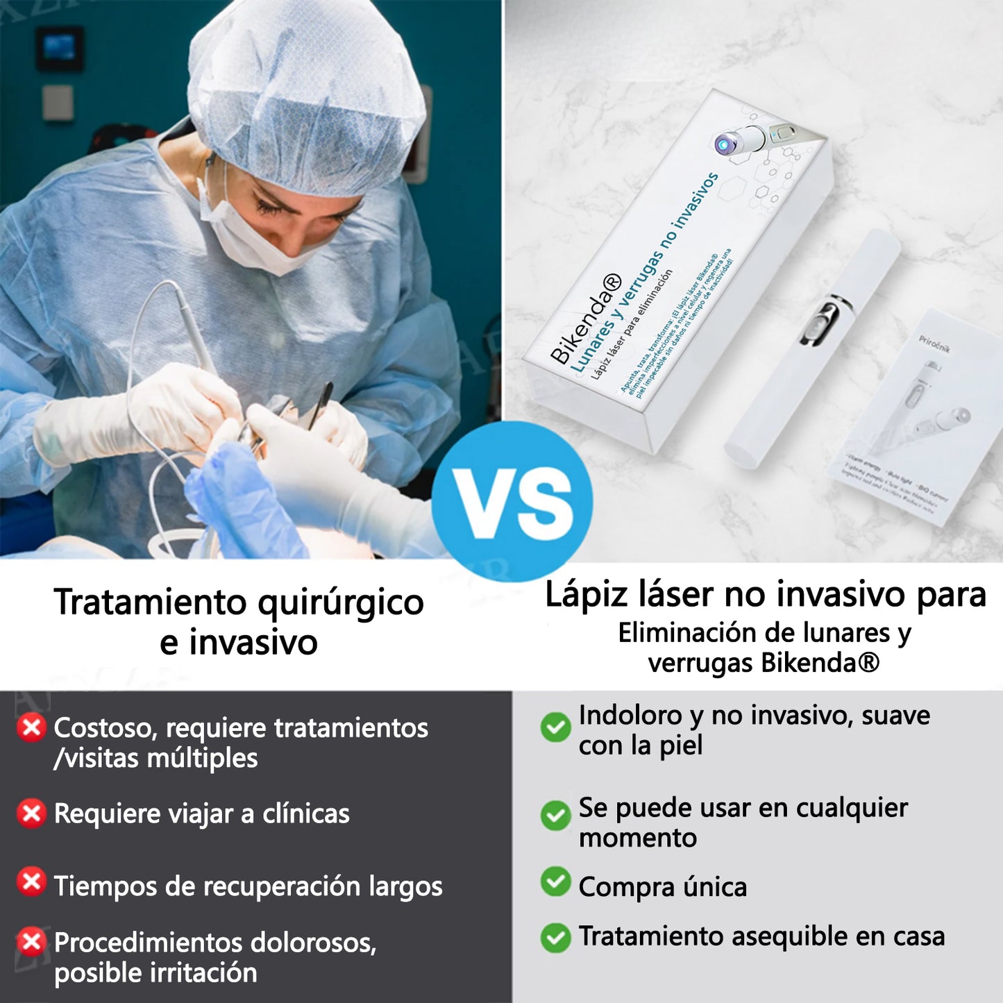 Bikenda® lápiz láser no invasivo para eliminar manchas y verrugas