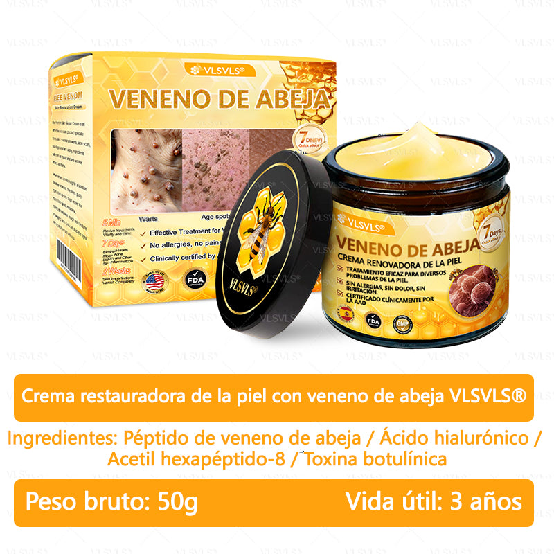 ✨ VLSVLS® Crema Renovadora con Veneno de Abeja – ¡ÚLTIMO DÍA con 80% de DESCUENTO! 🔥