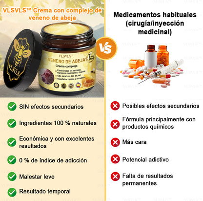 VLSVLS™ Crema con Veneno de Abeja de Efecto Completo 🧑‍⚕️ Recomendado por Dermatólogos - Para el Tratamiento de Diversos Problemas de la Piel🐝