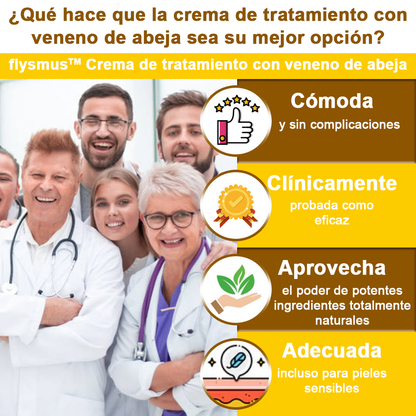 Crema cicatrizante ✅flysmus™ con veneno de abeja🐝: Tratamiento de eczemas, psoriasis, acné, rosácea, infecciones fúngicas y verrugas