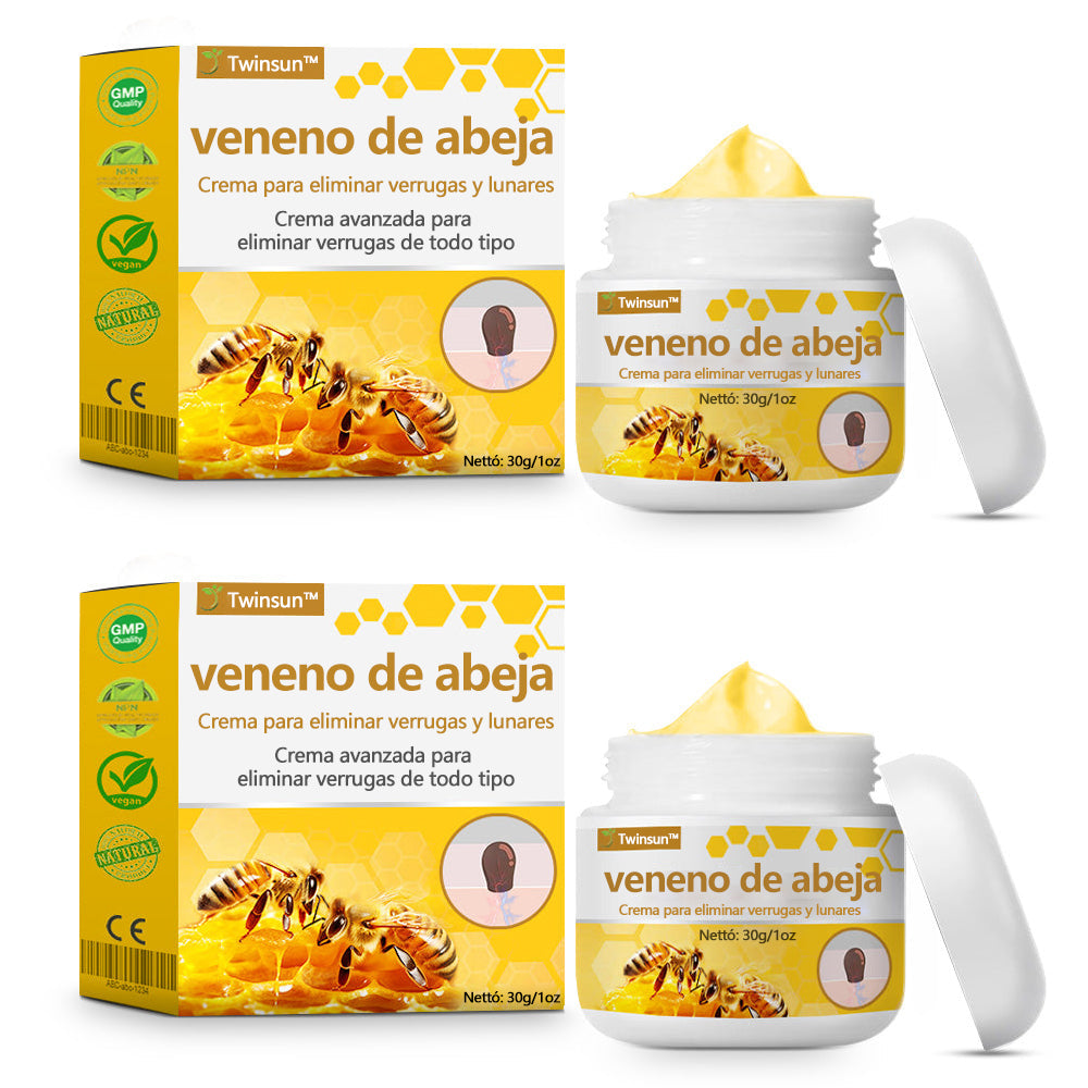 🐝Twinsun™ Súper Crema Potente con Veneno de Abeja, ¡aprobada por la EMA! 💖Perfecta para tratar verrugas, bultitos en la piel, infecciones, queratosis… ¡y para dejarte la piel suave y uniforme!