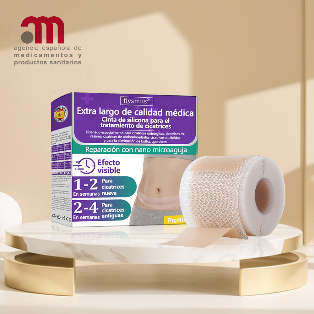 🏷️ Tienda Oficial: Flysmus® ReGen Cinta de Microneedles con Ácido Hialurónico Nano-Heal 💝 Tratamiento de cicatrices nuevas y antiguas, reducción de cicatrices quirúrgicas, estrías, queloides, acné, quemaduras, verrugas, dermatomas y venas varicosas