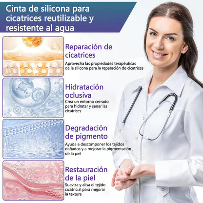 🏷️ Tienda Oficial: Flysmus® ReGen Cinta de Microneedles con Ácido Hialurónico Nano-Heal 💝 Tratamiento de cicatrices nuevas y antiguas, reducción de cicatrices quirúrgicas, estrías, queloides, acné, quemaduras, verrugas, dermatomas y venas varicosas