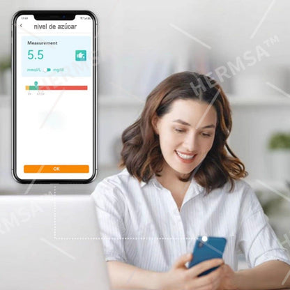 HERMSA™ Dispositivo médico multifuncional no invasivo de precisión (para medir la glucosa en sangre, la saturación de oxígeno y la presión arterial) [Precisión del 99,9%]🔥🔥
