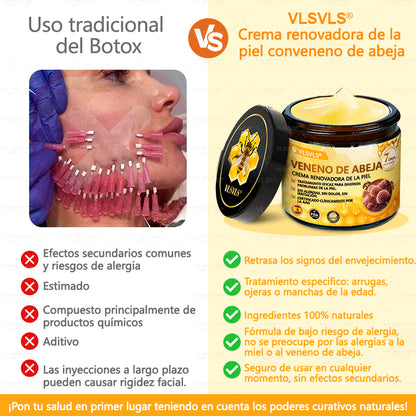 ✨ VLSVLS® Crema Renovadora con Veneno de Abeja – ¡ÚLTIMO DÍA con 80% de DESCUENTO! 🔥